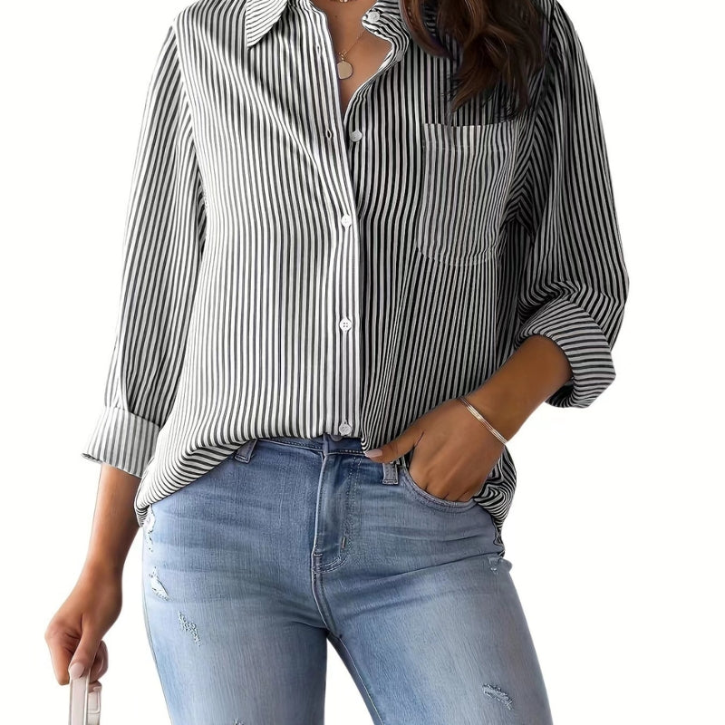 Nora | Elegant bluse i bomuld med løs pasform