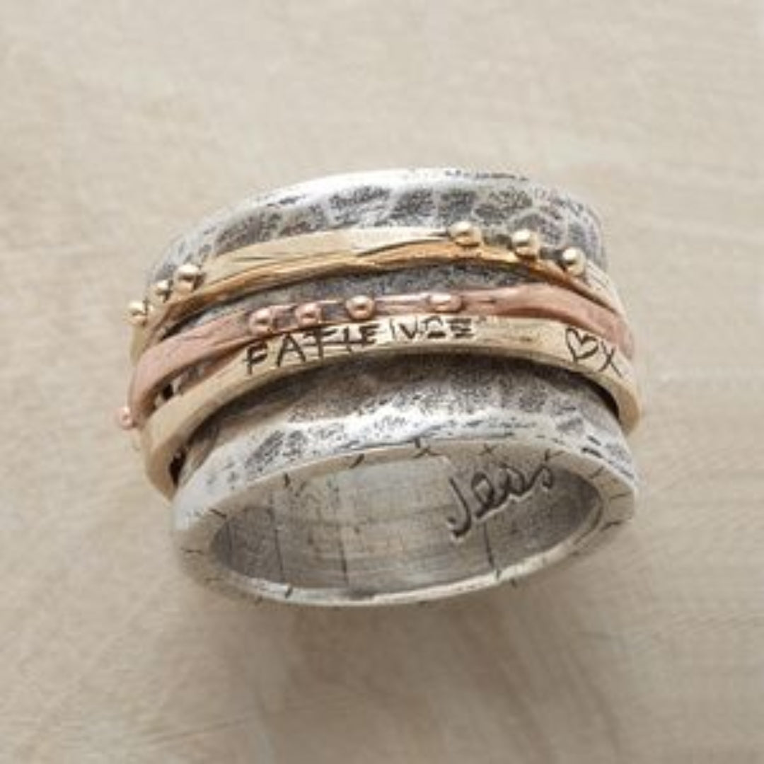 Vintage ring i guld og sølv