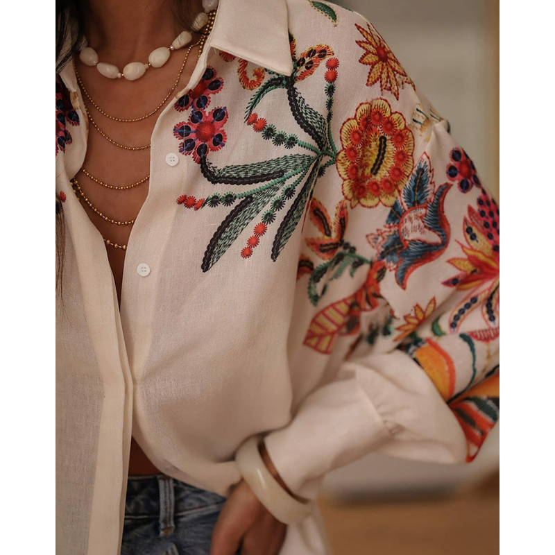 Camicia™ | Blomsterbroderi Bluse