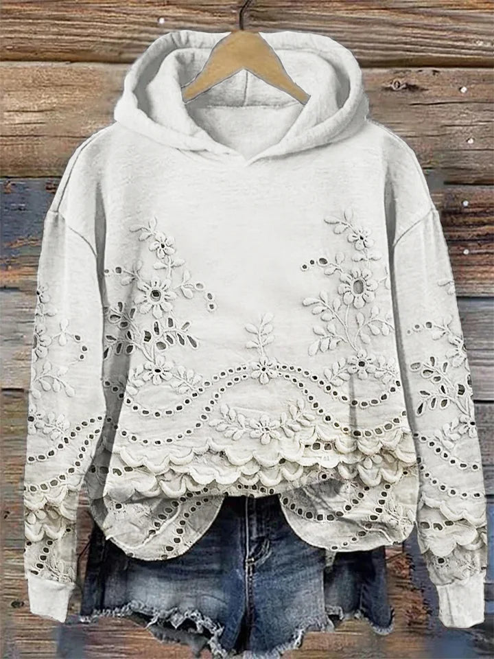 Mia | Hoodie med blomsterprint