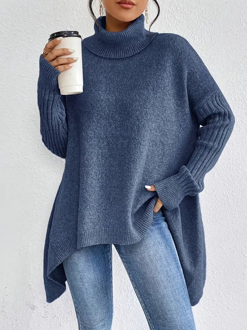 Serenza | Elegant Lang Rullekravesweater