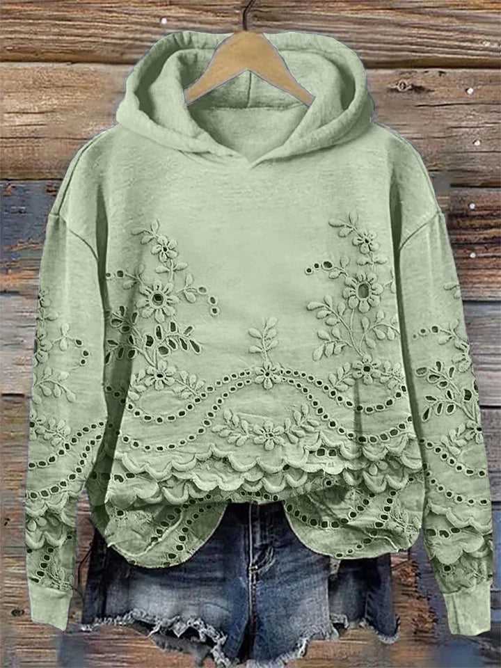 Mia | Hoodie med blomsterprint