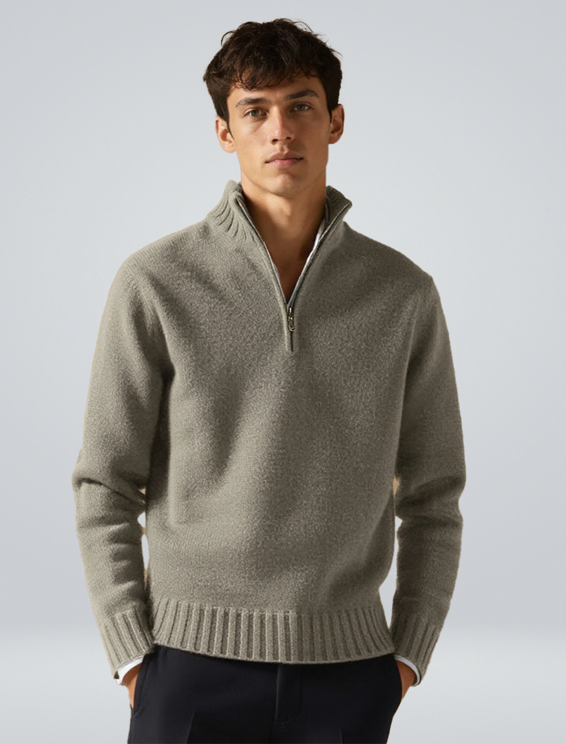Andreas  | Luksuriøs Halv-Zip Sweater