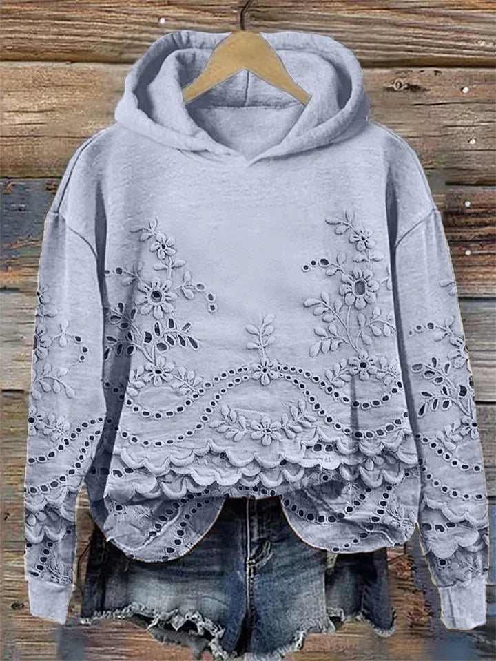 Mia | Hoodie med blomsterprint