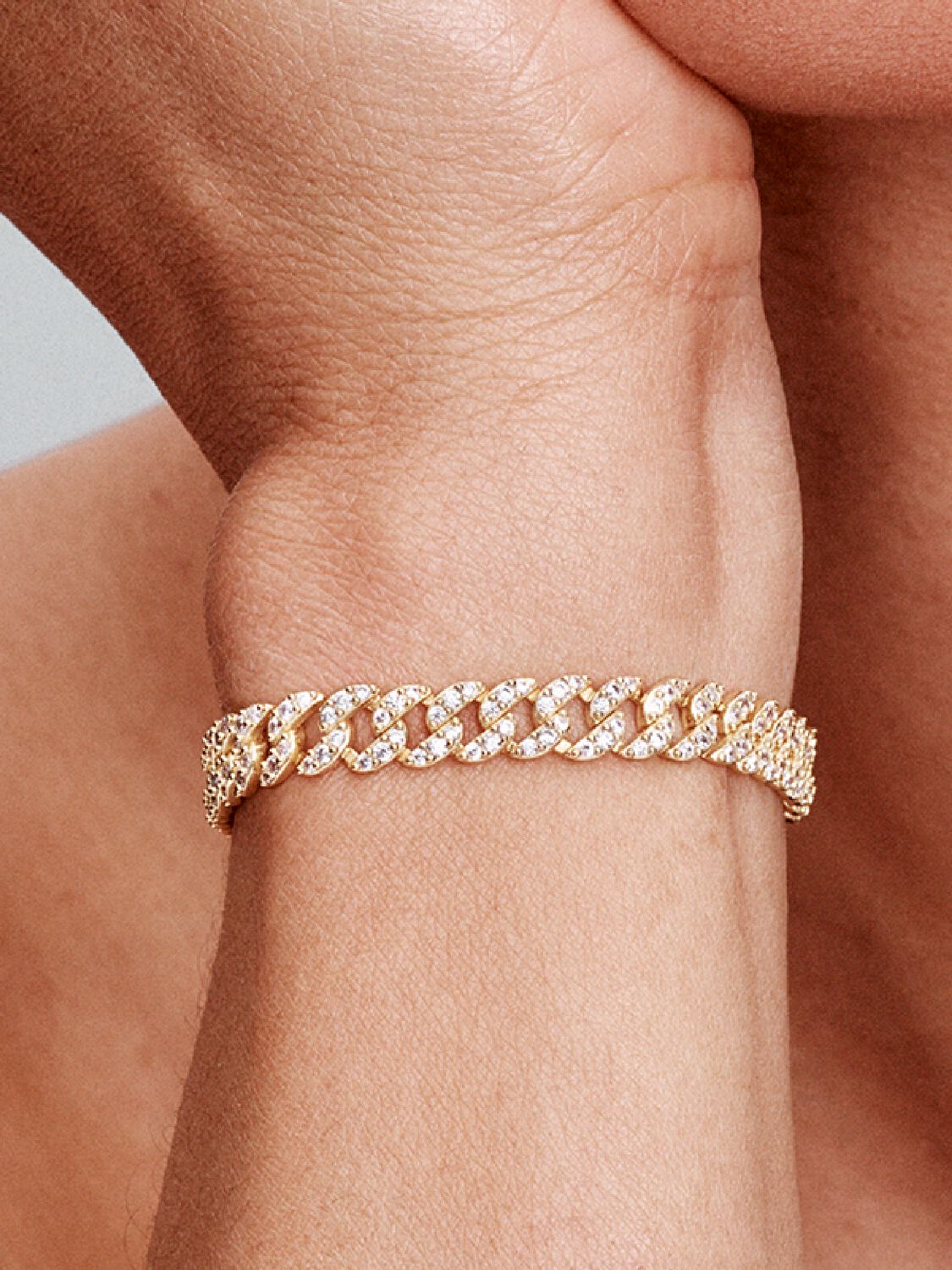 Moissanit Kubansk Armbånd | Guld 18k