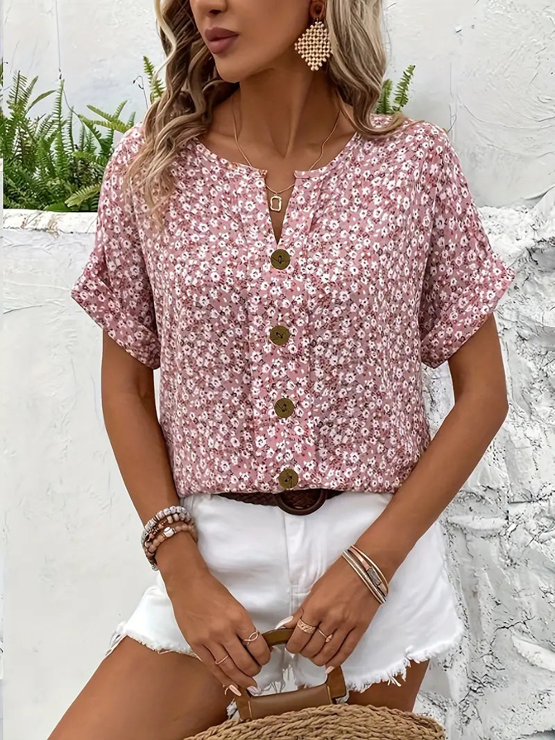 Nora | Elegant Blomstret Bluse