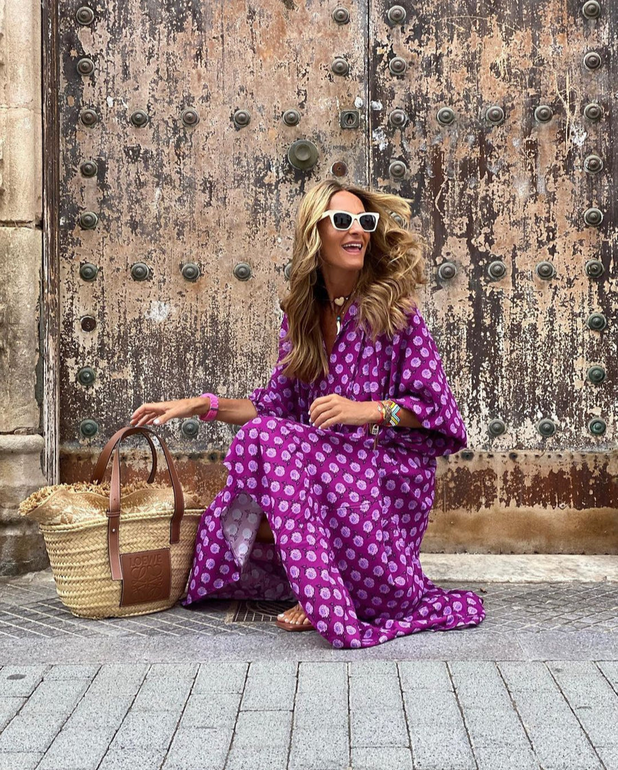 Nora | Maxi Kjole i Boho Bomuld