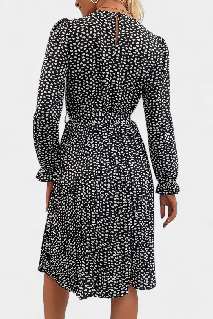 Agnes | Leopard plisseret