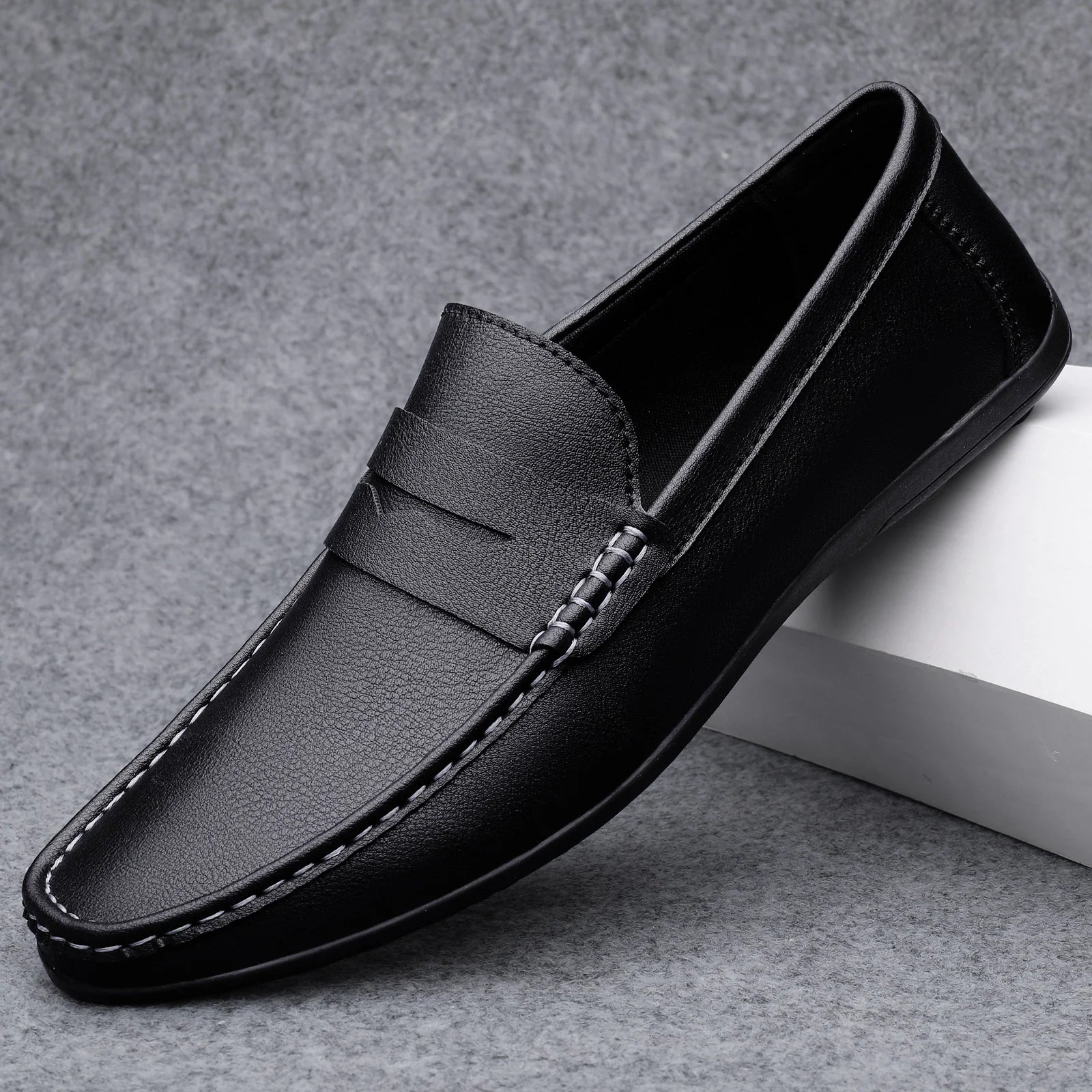 Klassiske Italienske Læder Loafers