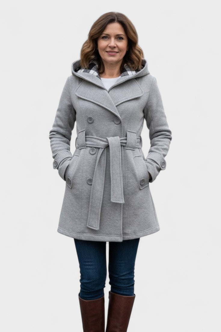 Leona™ | Elegant dobbeltradet frakke