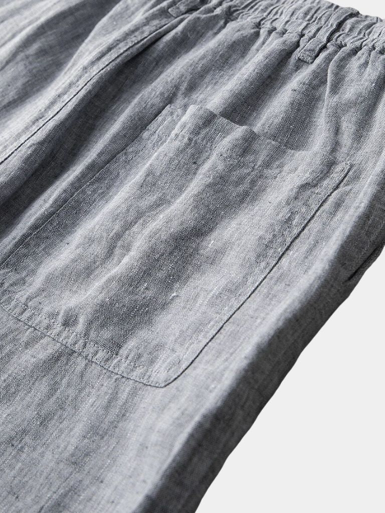 Mikkel™ | Grå Hørshorts Mariner