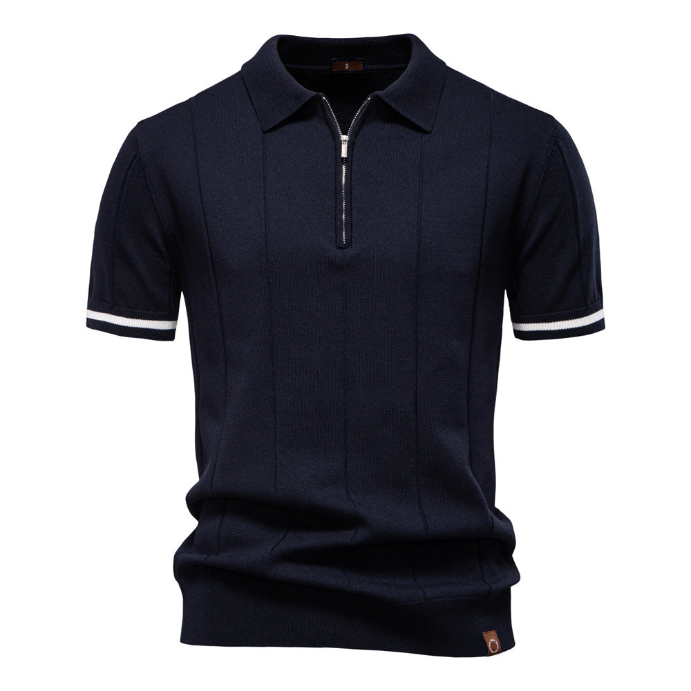 Per™ | Struktur-Zip-Poloshirt