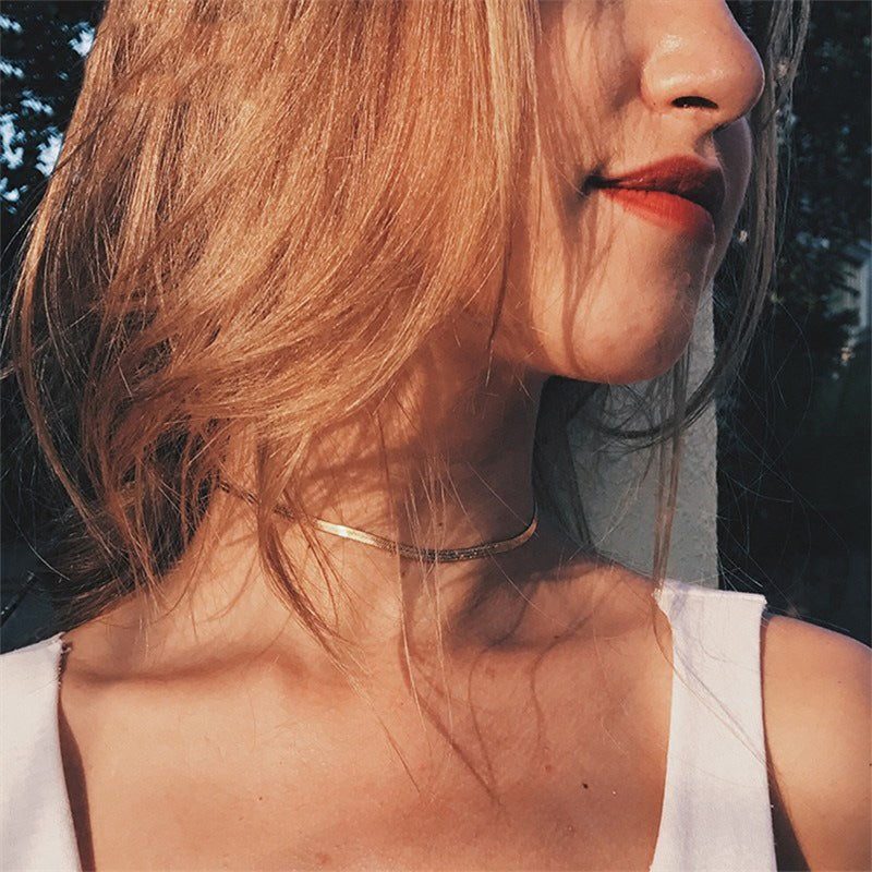 Fiskefletning halskæde | 18k Guld