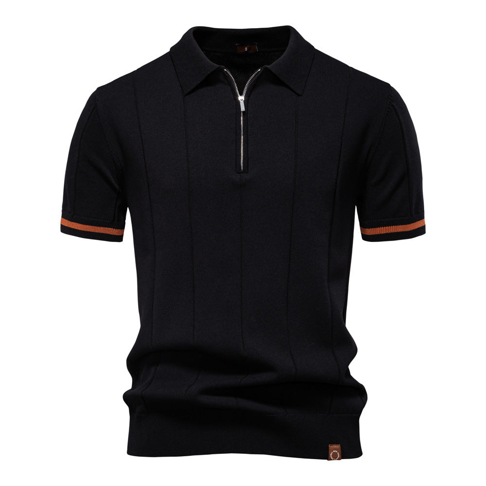 Per™ | Struktur-Zip-Poloshirt