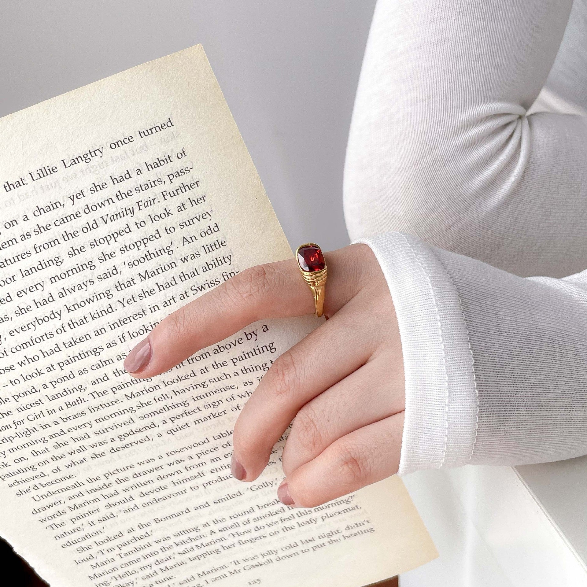 Arv Ring i Karminfarve | 18k Guld