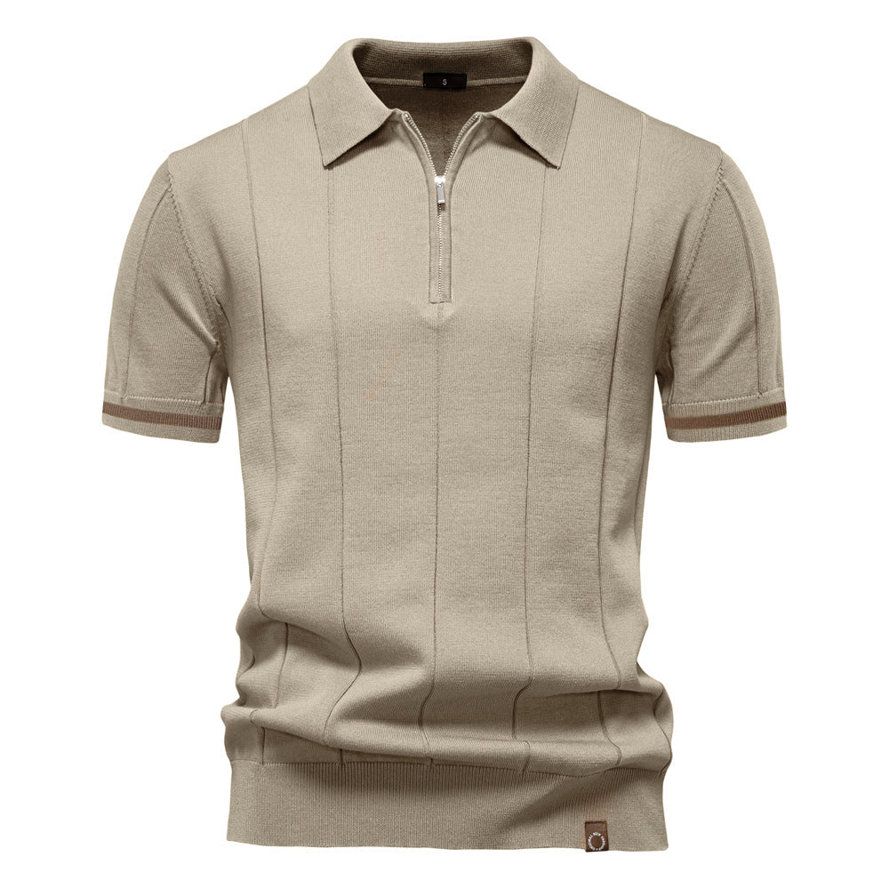 Per™ | Struktur-Zip-Poloshirt