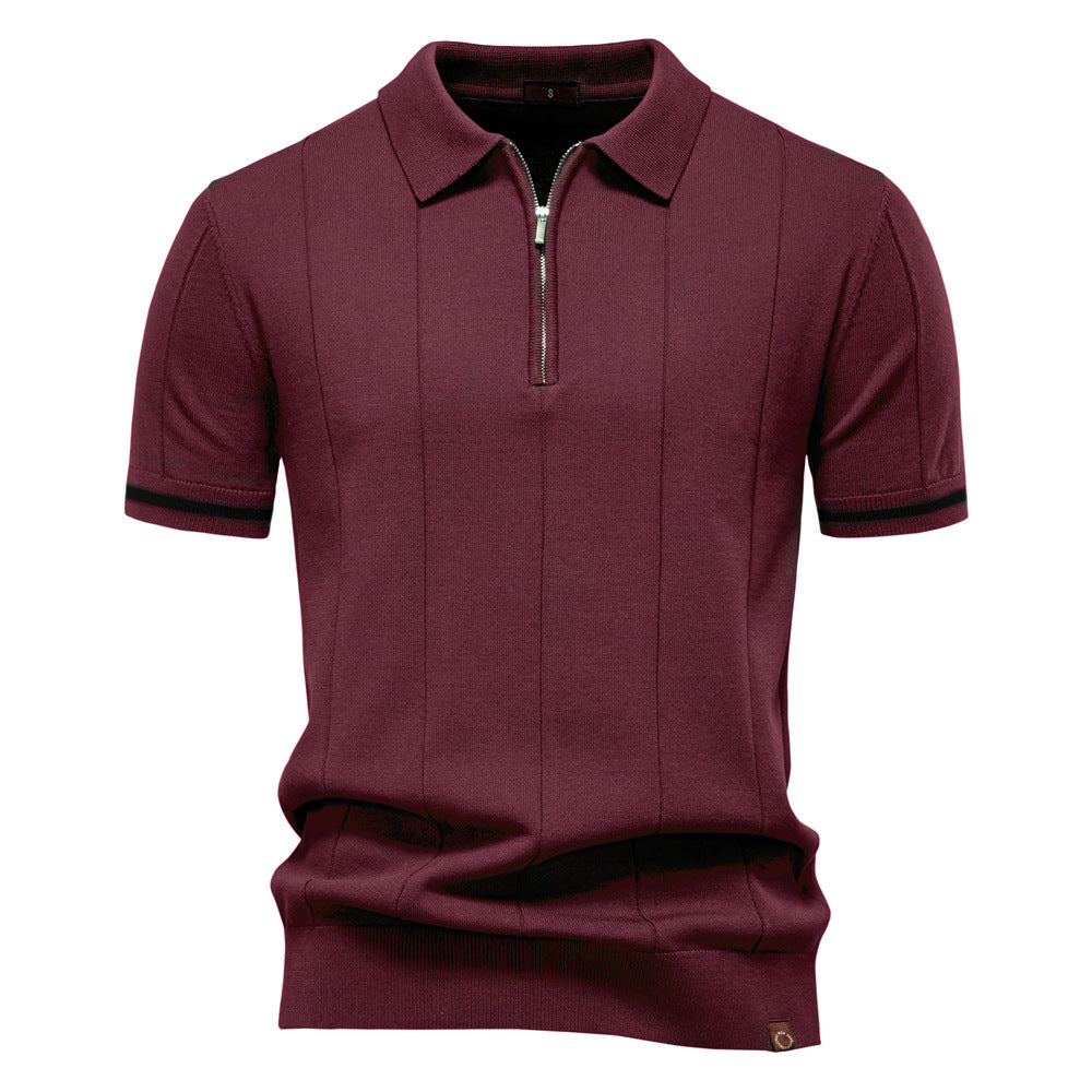 Per™ | Struktur-Zip-Poloshirt
