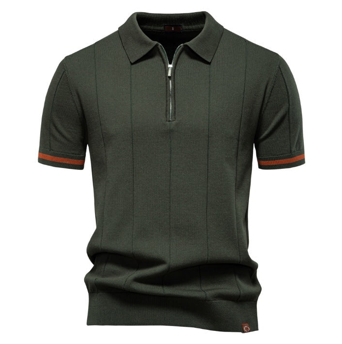 Per™ | Struktur-Zip-Poloshirt