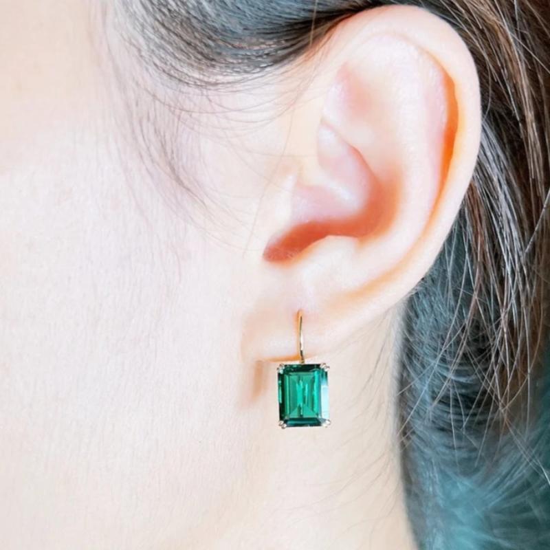 Øreringe Mila med Emerald