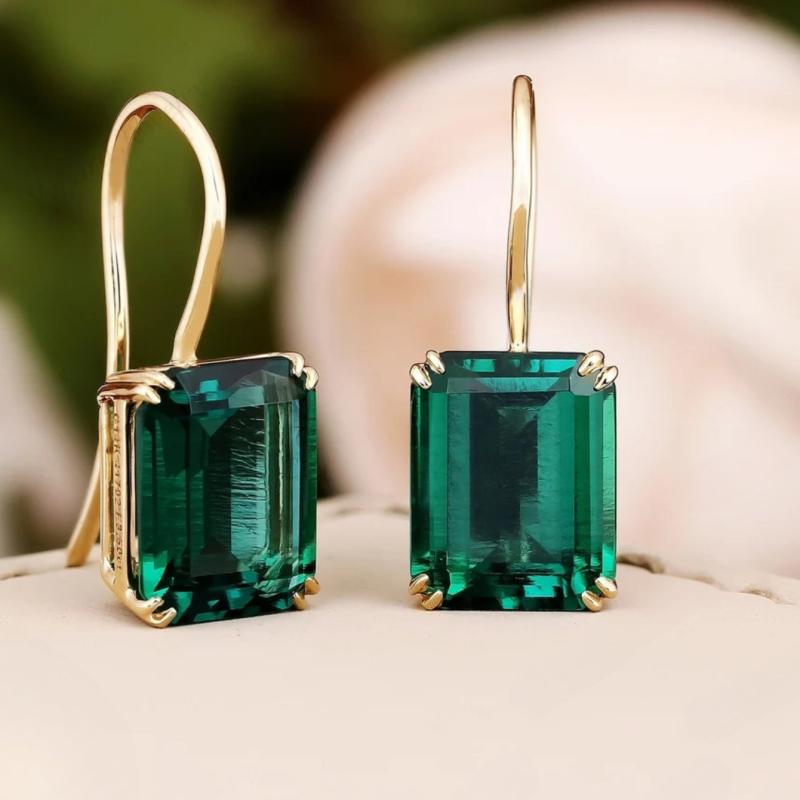 Øreringe Mila med Emerald
