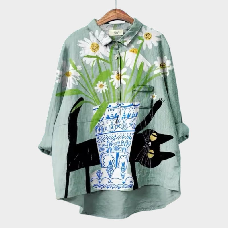 Nora | Kunstnerisk Printbluse