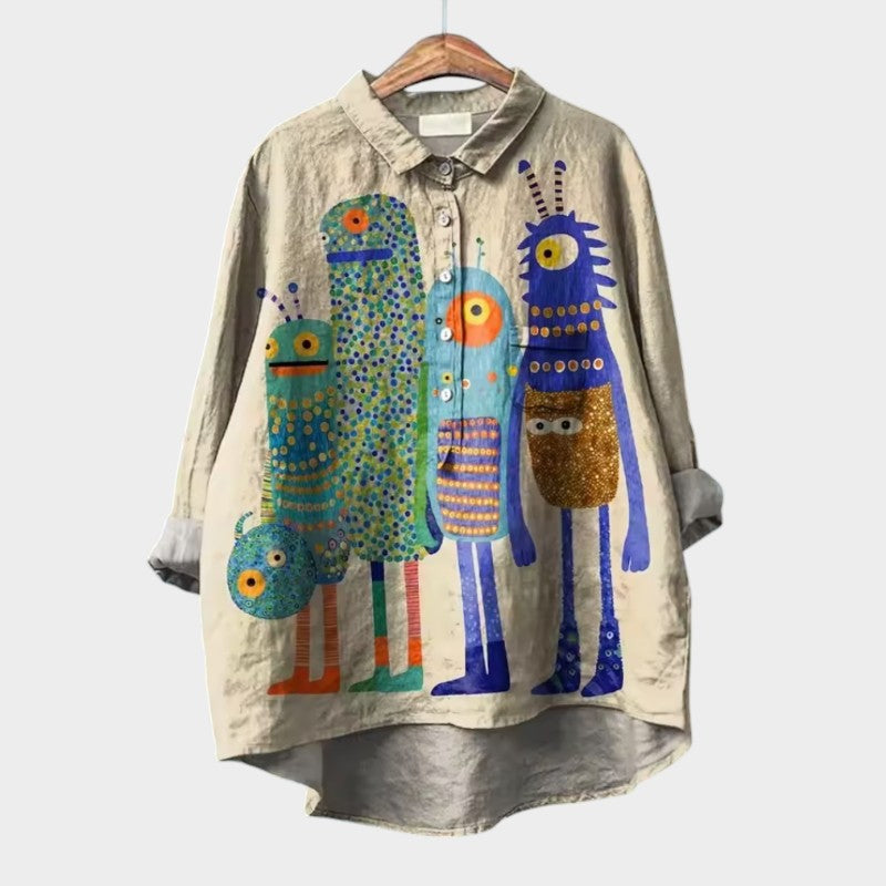 Nora | Kunstnerisk Printbluse