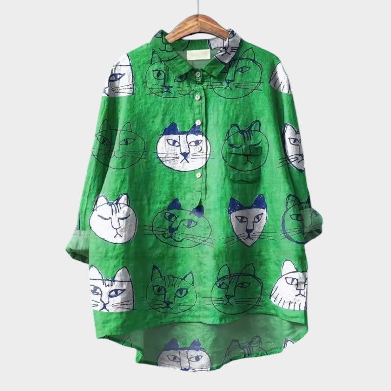 Nora | Kunstnerisk Printbluse