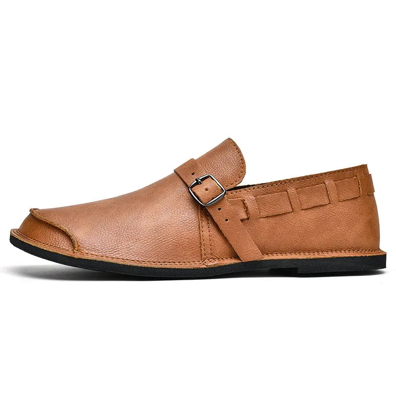 Spændte Læder Loafers