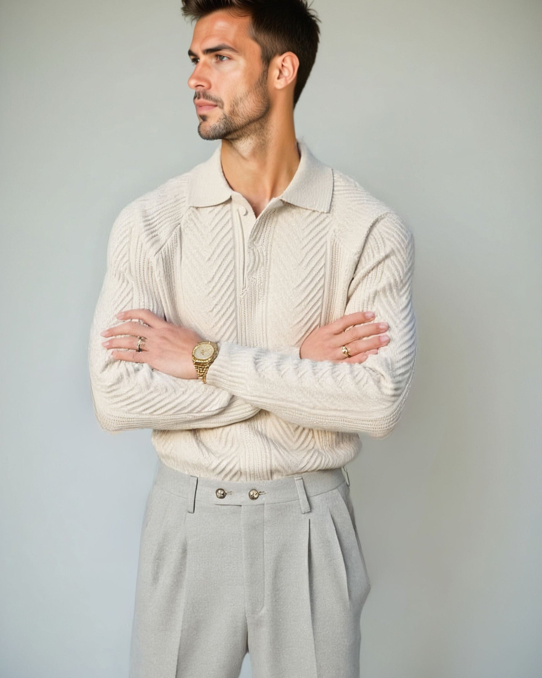 Viggo™ | Pullover i Bomuld med V-hals