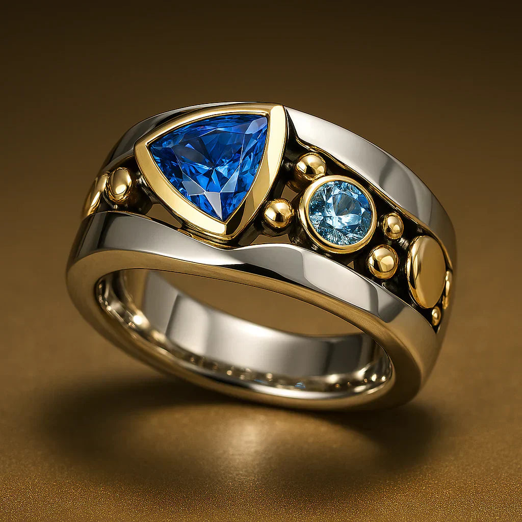 Vintage Blå Ring