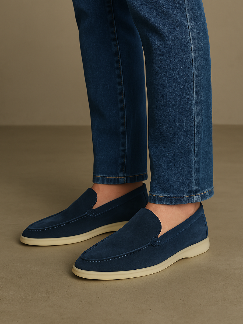 Fins Suede Loafers – Intens Blå