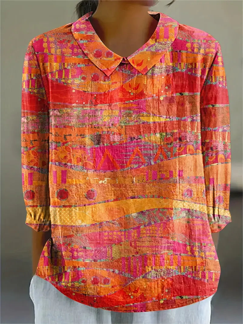 Nora | Farverig og Komfortabel Bluse