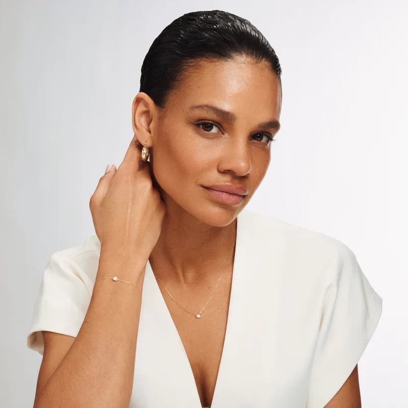 Cléa Moissanit-Stein-Armbånd | Guld 14k